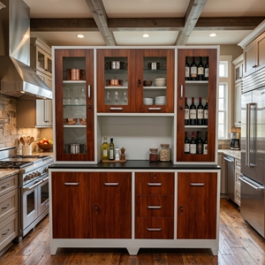 Mueble de Cocina Metálico Moderno, Armario de Cocina de Acero con Cajón, Lemari <span class=keywords><strong>Baja</strong></span>, Resistente y Duradero - Product Image 6