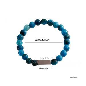 Vente en gros de bracelets en acier inoxydable avec perles gravées en <span class=keywords><strong>pierre</strong></span> naturelle bracelets personnalisés avec <span class=keywords><strong>nom</strong></span> gravé au laser bracelets pour bricolage de pierres précieuses - Product Image 6