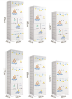 Armoire de rangement pour enfants à double porte de 60 cm de large, en plastique, pour chambre à coucher, vente en gros, usine chinoise