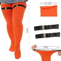 Femmes grande taille grande taille respirant tricoté genou cuisse haute chaussettes livraison directe Hotsell coton acrylique chaussettes d'hiver pour le quotidien