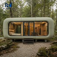 Futuristic Apple Pod 40ft Mobile House Solar Powered Eco-Friendly Container Sandwich Panel Construction Office Building Workshop