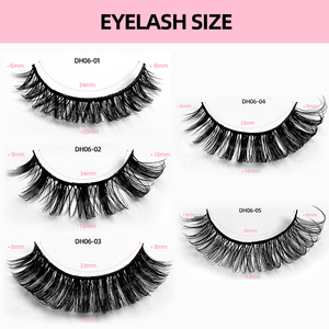 10 paia di occhi di gatto 20mm esile <span class=keywords><strong>D</strong></span> ricciolo Volume striscia piena di finto visone ciglia finte Pestanas - Product Image 6