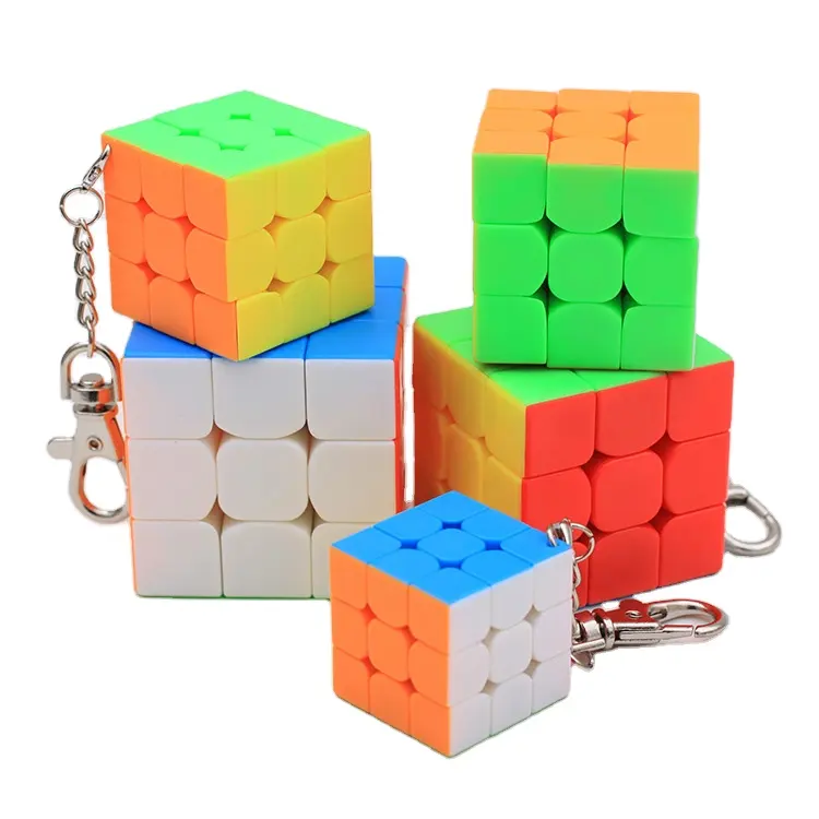 stress educational play love clever little 3x3x3 speed keychain magic cube for sale