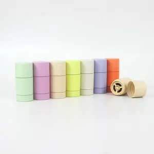 30ml Eco Friendly Biodegradable Wheat Straw Antiperspirant Deodorant Container Colorful Round Stick Tube Packing