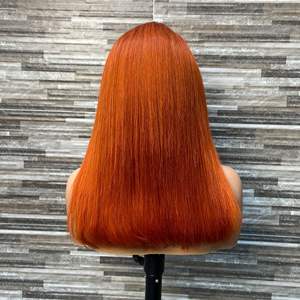 Perruque en <span class=keywords><strong>cheveux</strong></span> humains vietnamiens bruts de haute qualité couleur vin, super double drawn, avec dentelle transparente, ultra-lisse - Product Image 5