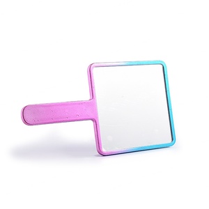 Custom Private Label Square UV Printing Multi-color Plastic Single Side Handheld <b>Mirror</b> - Product Image 6