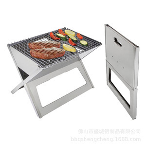 Portable Foldable Outdoor Barbecue <b>Grill</b> 34.6x45.5x32cm Camping BBQ Rack With Grilling <b>Mesh</b> <b>For</b> Picnic Use - Product Image 5