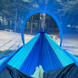<span class=keywords><strong>Hamaca</strong></span> colgante <span class=keywords><strong>Plegable</strong></span> <span class=keywords><strong>ligera</strong></span> portátil para exteriores con mosquitera columpio viaje senderismo Camping <span class=keywords><strong>hamaca</strong></span> colgante duradera cama - Product Image 2