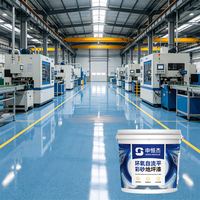 Peinture de sol industrielle époxy à sable coloré, autolissante, antidérapante, imperméable pour entrepôt, qualité OEM, vente en gros