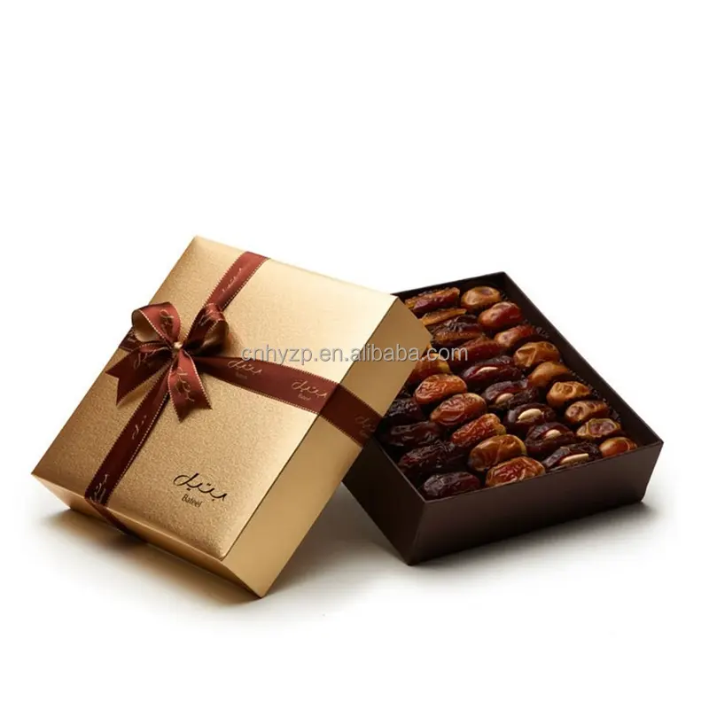 Mubarak Ramadan bedruckte Schachteln Verpackung für Dubai Dates Box Schokoladen verpackung Hersteller
