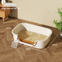 Bac à litière pour chat multifonctionnel extra large anti-éclaboussures toilette pour chat semi-fermée facile à nettoyer Fournitures pour animaux de compagnie Bac à litière pour chat
