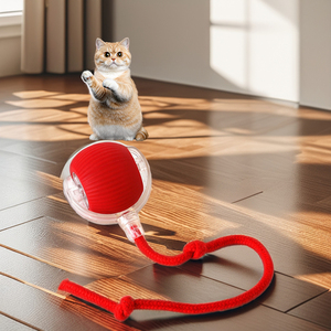 Jouet de balle de chat USB Jouet drôle et durable pour animaux de compagnie pour chiens et chats Petite balle en silicone pour jouer - Product Image 1