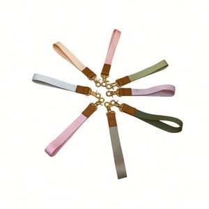 Cordón de poliéster para llavero con logo personalizado impreso, correa de muñeca de sublimación, cordón corto trenzado para teléfono. - Product Image 1