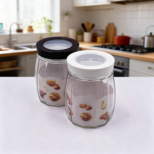 Cổ điển lọ thủy tinh cho thực phẩm lưu trữ 1000ml chống ẩm xi lanh không độc hại đựng thức ăn sử dụng rõ ràng Flavor gia vị container lưu trữ - Product Image 2