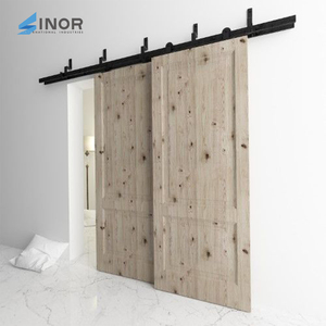 Heavy Duty Hinges and Track Strong Load Bearing Stable Operation Long Life Solid Wood Barn Door for Commercial Use - Product Image 4