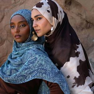 Penjualan terlaris Modal cetak ular Hijab pink Prom Hijab biru macan tutul cetak envas De Vela Hijab langsung produsen - Product Image 5