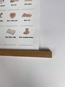 Poster personnalisé de haute qualité pour la fête prénatale, cadeau pour les nouveaux parents, « <span class=keywords><strong>Mes</strong></span> premières <span class=keywords><strong>fois</strong></span> », avec support en bois, livraison directe - Product Image 3
