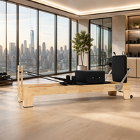 Machine de Pilates Reformer en bois de chêne massif, équipement d'exercice professionnel certifié CE pour studio, salle de sport à domicile, fitness