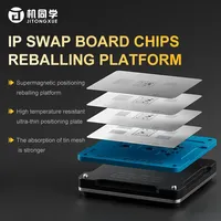 JTX SM-01 Nouvelle Plateforme de Rebillage de Puce Swap Master Améliorée Kit de Pochoirs pour Réparation Carte Mère CPU Séries iPhone 8-16PM Téléphones Mobiles