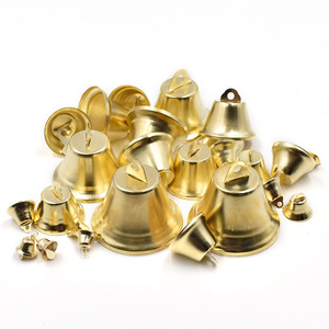 Bocina de 10-45mm para decoración navideña, campanas de <span class=keywords><strong>viento</strong></span> creativas con apertura de Color dorado, joyería para niños, juguetes para niños - Product Image 3
