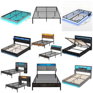 Оптовая продажа, современный дизайн, деревянная основа для кровати с металлическим каркасом, односпальная/двухместная/полная/двухместная/двуспальная/Королевский каркас для спальни - Product Image 1