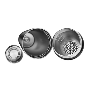 Tumbler e <span class=keywords><strong>Shaker</strong></span> isolati sottovuoto con rivestimento in polvere <span class=keywords><strong>nero</strong></span> a doppia parete - Product Image 4