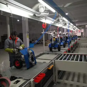 Diesel/Bensin Mini Tiller Conveyor Assembly Line Transporter Produsen Produk Pabrik