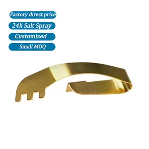 Hongsheng supplier custom battery connector positive bending stamping brass parts
