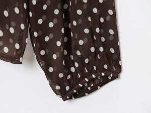 <span class=keywords><strong>Camicetta</strong></span> personalizzata da donna a pois <span class=keywords><strong>con</strong></span> motivo a forma di papillon a manica lunga Versatile Top all'ingrosso <span class=keywords><strong>camicetta</strong></span> Vintage camicia in Chiffon - Product Image 6