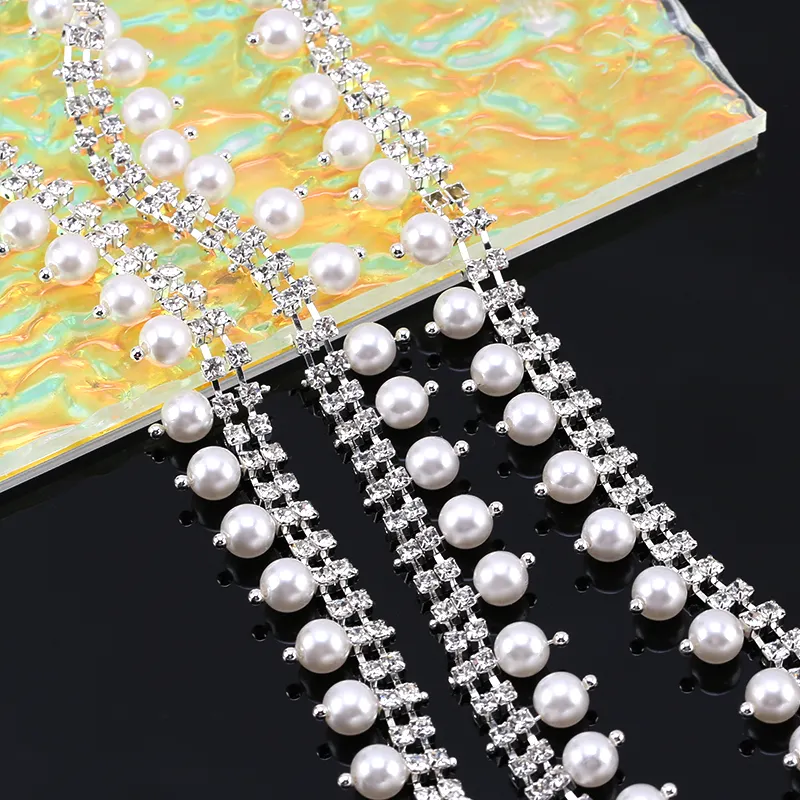 New Rhinestone Pearl Chain DIY For Rhinestones Garment Sewing Decorations
