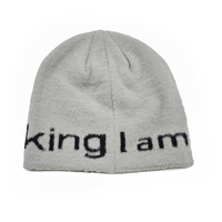 Bonnet brodé avec lettres, chaud, pour l'hiver, décontracté, en peluche, tricoté à la machine, taille personnalisable, en acrylique, unisexe, pour homme adulte