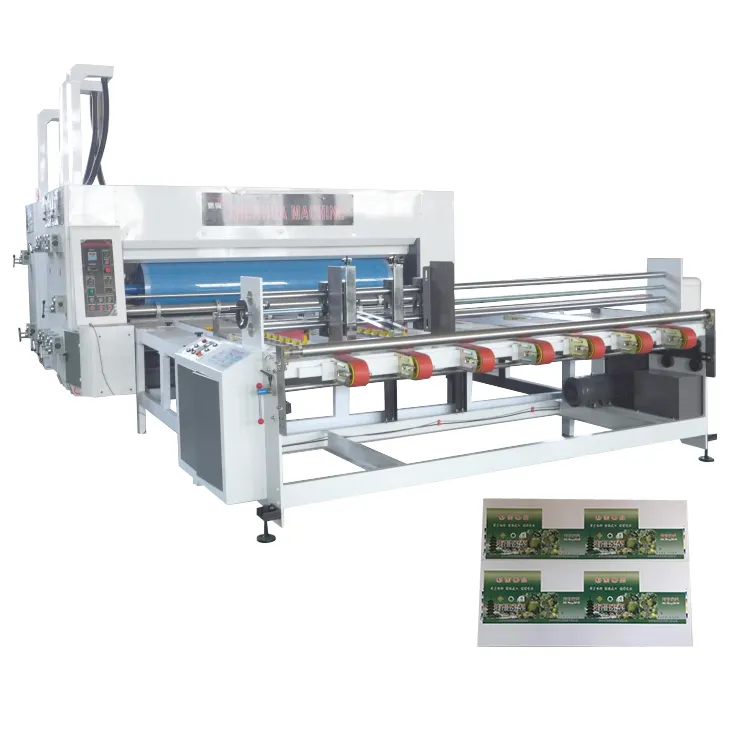 Preço da máquina de impressão flexográfica de 4 cores para caixa de impressão flexográfica ondulada alimentador de corrente