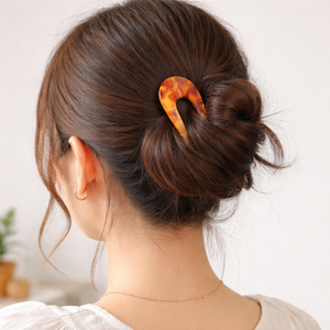 Nouvelle mode, vente en gros, accessoires pour <span class=keywords><strong>cheveux</strong></span> en acétate d'acrylique de qualité supérieure, colorés, grande fourchette en U, motif minimaliste - Product Image 1