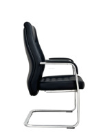 Chaise de bureau de direction robuste en chrome pour visiteurs, capacité de 300 lb