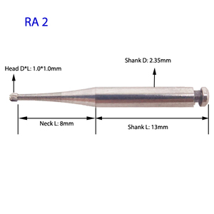 SSwhite quality dentista usa RA fresa in metallo duro 2.1mm testa tonda RA 7 - Product Image 4