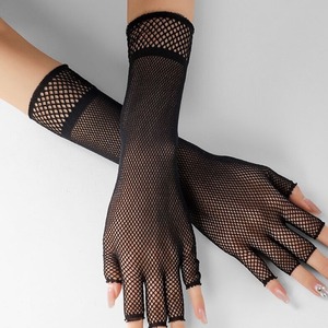 Gants de conduite d'été pour femmes, noirs et blancs, anti-UV, en maille, en résille, mitaines en <span class=keywords><strong>dentelle</strong></span>, doigts complets, gants de mode en <span class=keywords><strong>dentelle</strong></span> pour filles, gants de mariée - Product Image 1