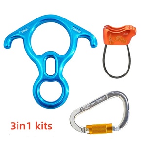 Alat <span class=keywords><strong>Belay</strong></span> Panjat Tebing ANT5PPE 50KN, Peralatan Rappelling Penurun (Descender) Bentuk 8 untuk Penyelamatan, Sistem 8 Tali dengan Slot <span class=keywords><strong>Belay</strong></span> Bertelinga Bengkok - Product Image 2