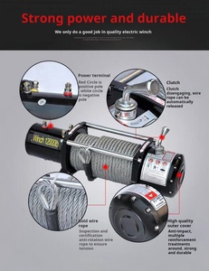 <strong>12V</strong>/24V/48V <strong>Electric</strong> <strong>Winch</strong> 2000/3000/4000/6000/13500 Lbs <strong>Electric</strong> Hoist Automotive Boat Heavy-Duty Steel Wire Rope Towing Remote - Product Image 6