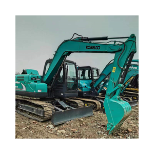 Mini-excavatrice hydraulique Kobelco SK75, excavatrice compacte sur chenilles, capacité de la benne de 0,4 m³, poids opérationnel de 7 T, certifiée CE ISO, pour l'exploitation minière - Product Image 1