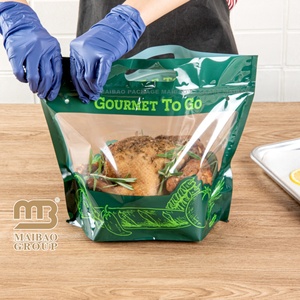 Sacs d'emballage alimentaire surgelé en plastique refermables à fermeture éclair, imprimés sur mesure, pour poulet rôti à la broche, adaptés au <span class=keywords><strong>micro</strong></span>-ondes - Product Image 1