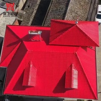 Tuile en acier verni couleur antique avec revêtement PVDF anti-UV de 0,6 mm pour bâtiments de style ancien de parc