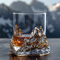 Nouveau design Décanteur en verre à whisky de style rétro Ensemble de vin de compagnon Verre à liqueur