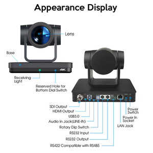 กล้อง PTZ ติดตามอัตโนมัติด้วย AI ความละเอียด UHD 4K 12X รองรับ USB3.0 SDI NDI IP POE สำหรับการประชุมทางวิดีโอ Teams โบสถ์ รุ่น MC8420 UHD 4K 12X AI Auo Tracking - Product Image 3