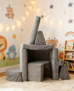 โซฟาเด็กแบบแยกส่วน โฟมความหนาแน่นสูง สำหรับห้องนอน ห้องเล่นเด็กเล็ก เด็กวัยหัดเดิน เด็กเล็ก และเด็กทารก ผลิตจากโรงงานโดยตรง - Product Image 6