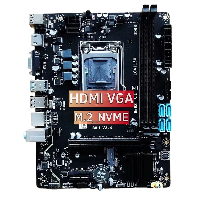 New Factory Price LGA1150 Motherboard Intel H81 Chipset Double DDR3 SATA M.2 NVME USB3.0 M ATX Form Factor Desktop Gaming