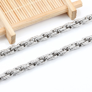 Stainless Steel Intricate Backbone <b>Chain</b> | Fade-Resistant Waterproof Hypoallergenic <b>Rope</b> <b>Chain</b> for Men's DIY Jewelry by Meter - Product Image 5