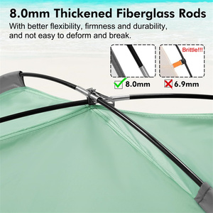 Sombrilla Portátil para Viajes, Paseos por <span class=keywords><strong>la</strong></span> Costa, Picnic, Vacaciones, Campamento, Senderismo, Playa, Pesca, Fin de Semana - Product Image 2