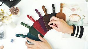 <span class=keywords><strong>Étiquette</strong></span>s de bagages de voyage en cuir véritable pour valises, protection de la vie privée, <span class=keywords><strong>étiquette</strong></span>s d'identification pour bagages - Product Image 3