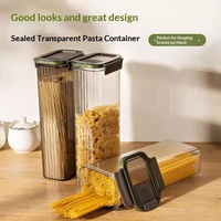 Boîte de rangement pour nouilles séchées, grande capacité, récipient en PET hermétique pour pâtes et aliments secs de cuisine