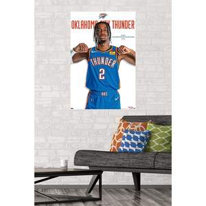 Symon NBA Oklahoma City Thunder Shai Gilgeous-Alexander Feature Series 23 Póster de pared sin marco 34L X Accesorio - Product Image 2